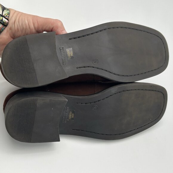 VTG DIBA Womens 9.5 Brown Lace Up Oxford Nubuck Style Upper 1.25 Inch Heel Shoes - Picture 6 of 12